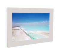 Marco de Fotos Digital WiFi, Blanco Inalámbrico Compartido 1280x800 10 Pulgadas IPS Pantalla Táctil Marco de Fotos Digital ABS para Viajes (Enchufe de la UE)