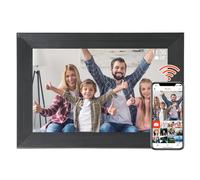 Marco de fotos digital WiFi de 10 pulgadas, pantalla táctil en la nube, marco de vídeo electrónico para fotos a través de la aplicación Frameo gratuita con 32 GB de memoria, rotación automática,