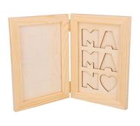 Marco de fotos doble de madera, 17,5 x 25,2 cm