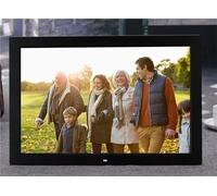 Marco de Fotos electrónico HD de 17 Pulgadas Álbum Digital Reproductor de vídeo de Pared para Publicidad en casa en la Oficina(Black)