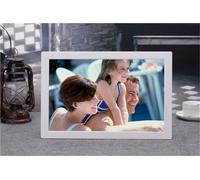 Marco de Fotos electrónico HD de 17 Pulgadas Álbum Digital Reproductor de vídeo de Pared para Publicidad en casa en la Oficina(White)