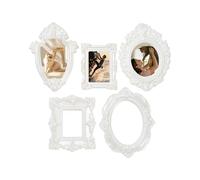 Marco de fotos en miniatura para manualidades | 5 piezas antiguas diferentes elementos decorativos antiguos, marcos de fotos pequeños para manualidades, para proyectos de bricolaje, mesita de noche