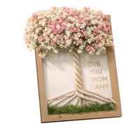 Marco de fotos familiar genérico para decoración de casa, día de la madre, marco de fotos seco con flores para mesa, para ella, salón, dormitorio, oficina, entrada, pasillo, cumpleaños