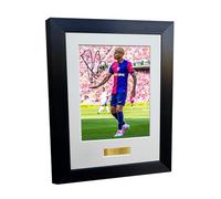 Marco de fotos firmado por Lamine Yamal CALMA de 12 x 8 pulgadas, tamaño A4, celebración, Barcelona 4 vs 3, autógrafo del Real Madrid, firmado, firmado, fotografía, marco de fotos, fútbol, regalo 9