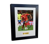 Marco de fotos firmado por Lamine Yamal España Barcelona de 12 x 8 pulgadas, A4, autógrafo, firmado, marco de fotos de fútbol, regalo 4