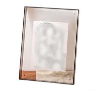 Marco de fotos flotante para montaje en pared con diseño de tornillo magnético hecho de acrílico para una fácil visualización de fotos y reemplazo (té, 17,7 x 22,8 cm)