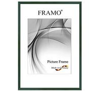 Marco de fotos FRAMO de madera estrecho 17 x 21 cm de madera maciza | Verde oscuro brillante | Color/tamaño seleccionable | Marco para póster | Rompecabezas | Foto collage N°122