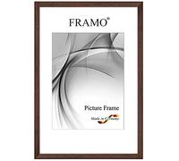 Marco de fotos FRAMO, estrecho, 28 x 35 cm, de madera maciza | Color marrón | Color/tamaño seleccionable | Marco para póster | Puzzle | Foto collage N°074
