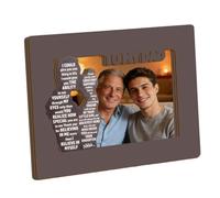 Marco de fotos genérico - Decoración de escritorio de madera para el día de la madre - Marco de recuerdo para duelo | Para mamá papá, salón, oficina, dormitorio, cocina, diario