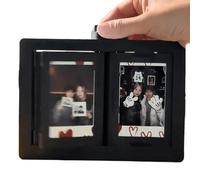 Marco de fotos giratorio, marco de fotos giratorio con función giratoria - 360 mecanismo giratorio con manivela para 12 fotos, decoración de mesa para el día del padre, dormitorio, salón, pareja