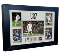 Marco de fotos grande firmado por Cristiano Ronaldo del Real Madrid CR7 de Cristiano Ronaldo del Real Madrid, marco de fotos autografiado, marco de fotos de fútbol, regalo del Manchester United