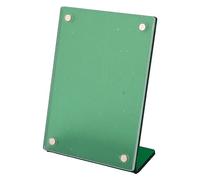 Marco de Fotos Independiente, Marco de Fotos Acrílico Magnético Transparente, Amplia Aplicación en Forma de L para Entradas de Cine para Oficina (Green)