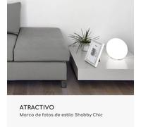 Casa Chic Marco de fotos Lancaster Rectangular Juego de 3 unidades 17x12 cm Fotos Paspartú Madera