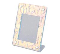 Marco de Fotos Magnético de Escritorio Universal de 3 Pulgadas para Tarjetas, Boletos y Más (Color Deslumbrante (patrón de Cabeza de Piedra))