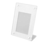 Marco de Fotos Magnético de Escritorio Universal de 3 Pulgadas para Tarjetas, Boletos y Más (Transparente (patrón de Onda))