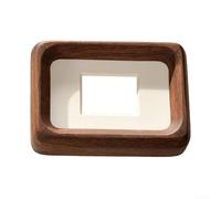 Marco de fotos magnético de madera de nogal diseñado para sostener mini fotos, certificados de boda y pequeñas fotos personales, para decoración del hogar u oficina (color nogal negro de 4 pulgadas)