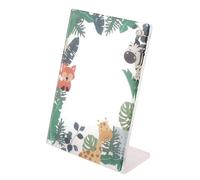 Marco de Fotos, Marco de Fotos Personalizado en Forma de L para Fotos de 3 Pulgadas, Tarjeta Pequeña de Estrella, Entradas de Cine, Tarjetas de Visita (Bosque de Animales)