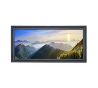 Marco de fotos panorámico negro de madera maciza de 15 x 29 pulgadas, adecuado para póster/pintura/fotos de grupo/rompecabezas (A23B1529)