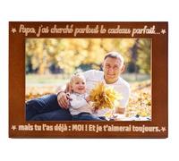 Marco de fotos Papa - Regalo Original y Divertido - "Papá, he buscado por todas partes el regalo perfecto... pero ya lo tienes: yo! " - Idea de regalo de humor para el día del padre, Navidad