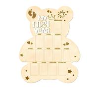 Marco de fotos para el primer año del niño, pantalla para fotos militares de recién nacido, Còrnice Pe Fòto recuerdo lindo para niños y niñas, tarjeta memoria pēr el crecimiento de la madera Peř