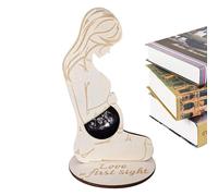 Marco de fotos para fotos de ultrasonido, marco de fotos de madera, marco de ecografía, ultrasonido moderno, revelación de género, recuerdo de anuncio de embarazo, esperando la decoración de la ducha