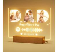 Marco de fotos personalizable con diseño de Spotify para el día del padre, ideas para regalos de esposa e hijo, personalizable para el día del padre, aniversario, cumpleaños, placa musical, regalos