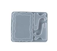 Marco de fotos personalizado, molde epoxi, moldes de fundición de resina de silicona con soporte, molde para manualidades, regalo, decoración del hogar, marco de fotos, kit de resina de silicona