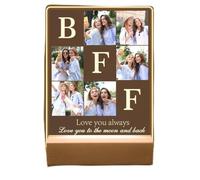 Marco de fotos personalizado para mejores amigas, marco de fotos personalizado con luz nocturna, recuerdos de amistad personalizados, regalos para hermanas, mejores amigas