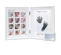 Marco de fotos plegable para recién nacido, guardería, mesa, huella, decoración de la casa, huella de mano, marco de fotos de huellas y huellas, regalo de baby shower