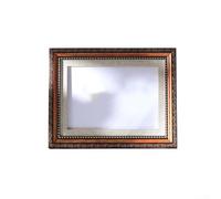 Marco de fotos refinado de 5 pulgadas para mesa o estante con marco de resina y panel trasero de madera para decoración de interiores (rojo)