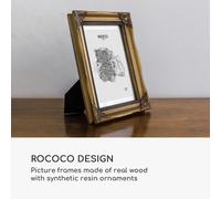 Marco de fotos Regent Rectangular 17 x 12 cm Fotos Paspartú Cristal Rococó Casa Chic