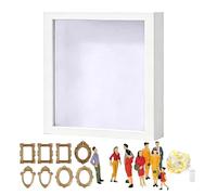 Marco de fotos Shadow Box - Family Memory Museum Silhouette Case, Pantalla Profunda Marco Shadow Box, Keepsake Collection Holder | Pantalla de regalo para viajes Cumpleaños Vacaciones de