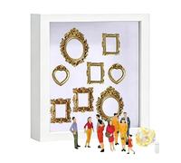 Marco de fotos Shadow Box | Marco de Siluetas para Memoria Familiar y Memorias de Museo - Recuerdo - para Mudanza Matrimonio Diploma Retiro Viaje