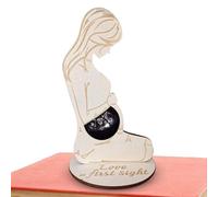 Marco de fotos ultrasónico, marco de fotos para ultrasonido para bebés - Marco de madera con marco ultrasónico | Marcos de recuerdo para revelación de sexo y anuncio de embarazo para prenatal