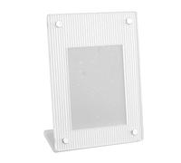 Marco de Fotos Universal Magnético de Acrílico Transparente de 3 Pulgadas para Boleto de Película con Tarjeta (Transparente (patrón de Onda))
