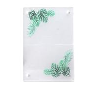 Marco de Fotos Universal Magnético de Acrílico Transparente de 3 Pulgadas para Boleto de Película con Tarjeta (Hojas de Monstera)