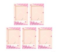 Marco de fotos vertical reutilizable para 3 pulgadas para fotos instantáneas, ligero y de construcción, perfecto para organizar fotos en escritorios o estantes con elementos de diseño elegantes (rosa)