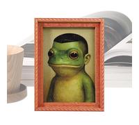 Marco de imanes de Rana Divertido - Decoración pequeña para casa de Madera Vintage Divertido Lindo - Imanes de Lindos, Ideal para Amigos, colegas, Cocina, Halloween y Oficina