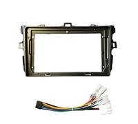 Marco De Instalación De Salpicadero para Radio De Coche 2 DIN De 9 Pulgadas para Toyota para Corolla 2007 2008 2009 2010 2011 2012 POMPOMPUR(Frame Cables)