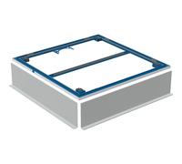 Marco de instalación Geberit para zonas de ducha Setaplano hasta 100 cm, para 4 pies, 154.480.00.1, 100x100 cm, altura 3 cm - 154.480.00.1
