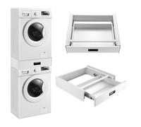 Marco de instalación universal con estante extraíble para lavadoras y secadoras con cajón [en.casa]