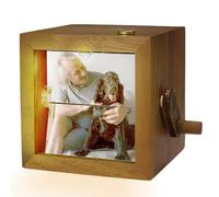 Marco de libro personalizado con manivela, álbum de fotos de animación de madera personalizado, regalo para pareja, marido, esposa, día de San Valentín, Navidad, cumpleaños