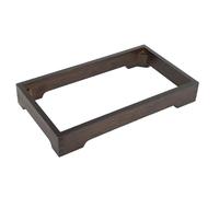 Marco de madera de cocina inducción estable establo de estufa de té eléctrico embebido marco para accesorios de cocción de té Phyllostachys hechas a mano Pubescens 40x23x5.8cm