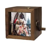 Marco de madera hecho a mano, caja de álbum de fotos de animación personalizada, hermoso regalo de vacaciones para padres de mascotas, familia y parejas