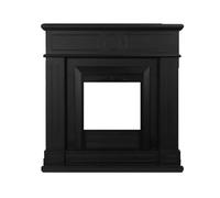 Marco de madera mdf, marco de chimenea lipari negro profundo, marco para inserto eléctrico caminetto-vulcano o quemador existente. diseño lineal e intemporal, adecuado para todos los entornos. dimensi