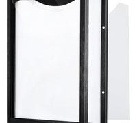 Marco de madera para exhibición de camisetas y camisetas con cubierta transparente resistente al polvo y opciones de montaje dobles para uso doméstico u oficina (13 x 17)