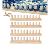 Marco de madera para telar de 62 pulgadas, plegable y portátil, marco de punto para principiantes, entusiastas de tejer a mano, adecuado para mantas de punto grueso y mantas hechas a mano