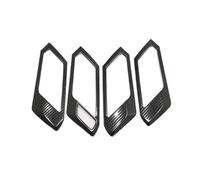 Marco De Manija De Cuenco De Puerta Interior De Acero Inoxidable Decorativo Para VW Para T-ROC 2018 2019 2020 2021 HETEVSCCK(Black)
