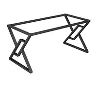 Marco de mesa, patas de mesa resistentes para mesas grandes, mesa de comedor pintada en negro de hierro de cerdo, mesa de comedor, escritorio, mesa de café, banco de fácil montaje