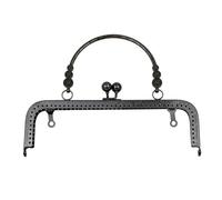Marco de Metal cuadrado en relieve Vintage for bolsos, cierre con asas, marco muñeca, soporte for coser, accesorios Hardware(Black)